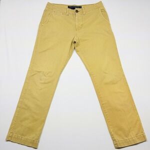 🟡 American Eagle Outfitters Slim Chino Pants Men30x30 Mustard Yellow Ochre Twill